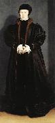 Hans holbein the younger Christina of Denmark oil